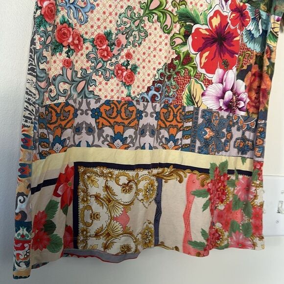 Johnny Was Catalina Block Floral Crewneck Top M-L - Picture 3 of 7